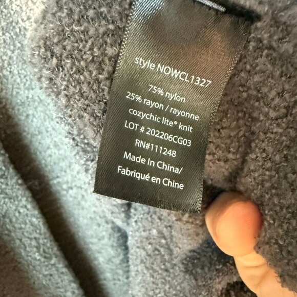 Barefoot Dreams Cozychic Lite Long Cardigan Sweater Carbon Size Medium - Picture 6 of 6